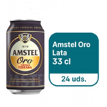 AMSTEL ORO LATA 33 CL (24 UNI)