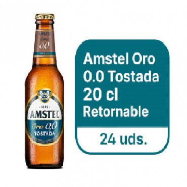 AMSTEL ORO 0'0 TOSTADA 1/5 RET. (30 B)