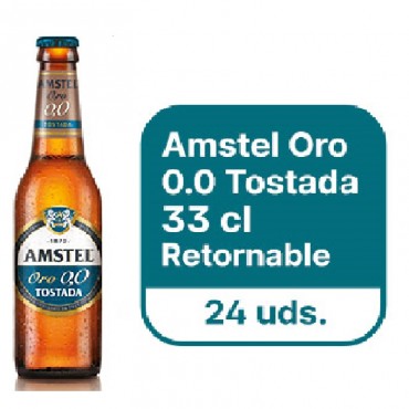 AMSTEL ORO 0'0 TOSTADA 1/3 RET. (24 B)