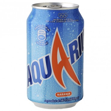 AQUARIUS NARANJA LATA 1/3  *