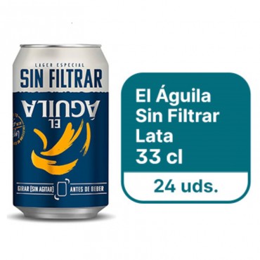 EL AGUILA SIN FILTRAR LATA 33 CL (24 U)